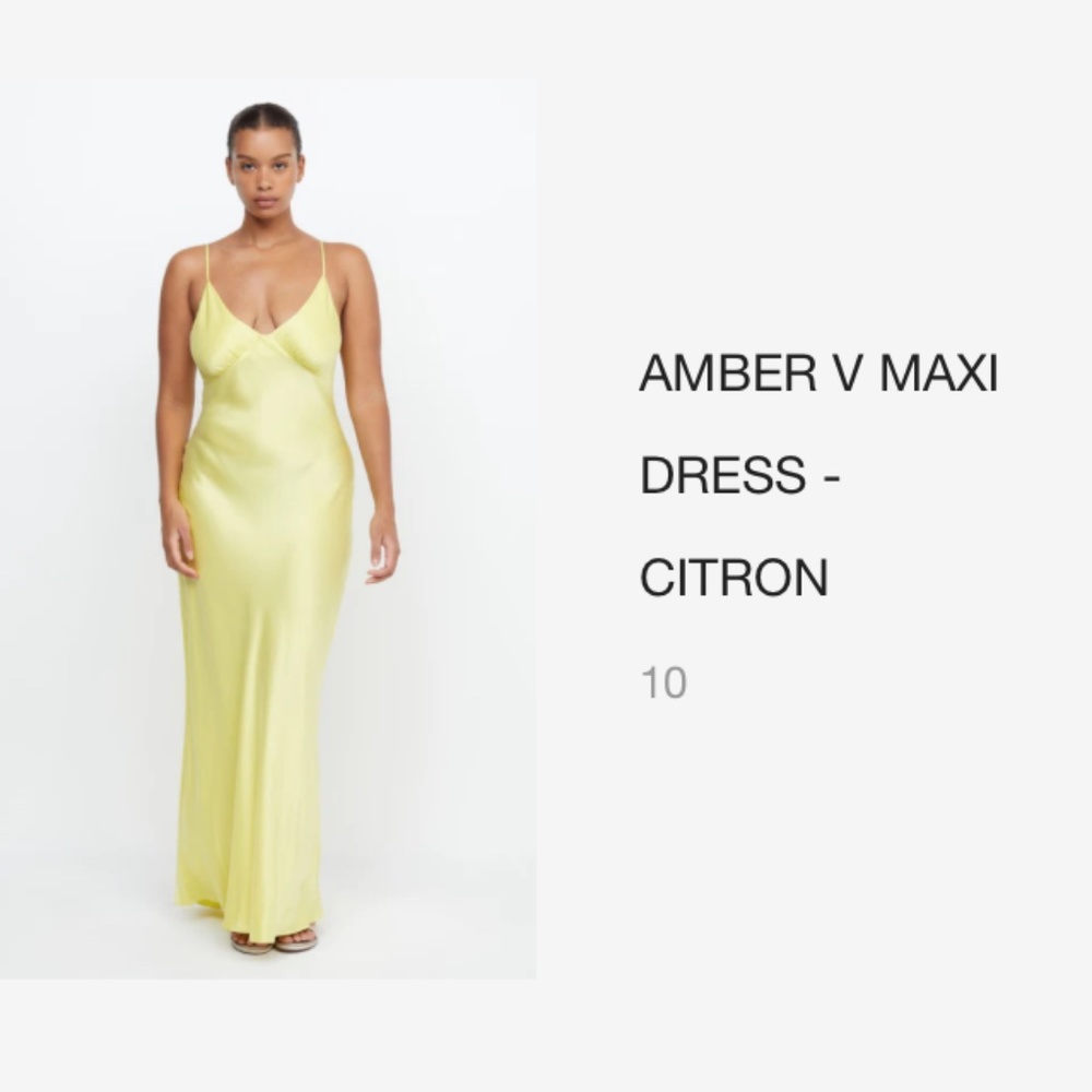 Bec + Bridge Yellow Silk Dress